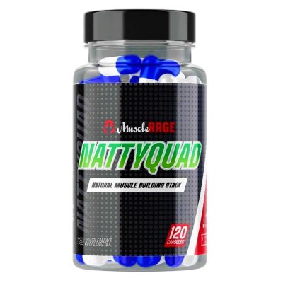 NATTYQUAD™ - 4az1ben Brutális Izomépítő Stack - Turkesteron + Laxosterone + Ecdysterone + Senactiv - 120 Kapszula - Muscle Rage