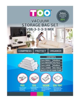 Vákuum tárolózsák szett 4x3 vegyes 