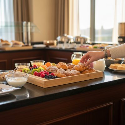 GN 1/2 bambusz tálalótálca, 532.5x26.5x2.5cm, svédasztalos kínáláshoz (GOBI)