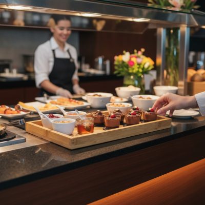 GN 1/4 bambusz tálalótálca, 26.5x16.2x2.5cm, svédasztalos kínáláshoz (GOBI)