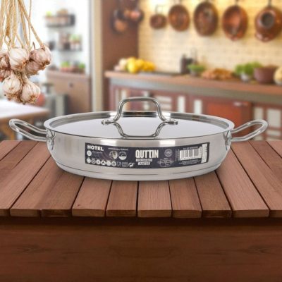 Quttin Hotel szeletsütő lábas fedővel 4,3 literes 28 cm-es átmérőjű indukciós - Spanyol edény