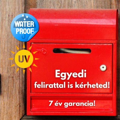 Egyedi postaláda felirat