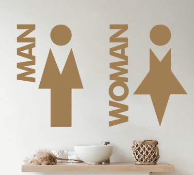 Man Woman felirat matrica