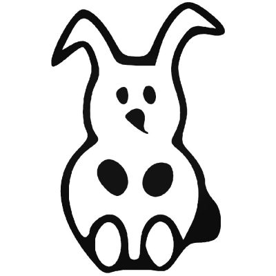 Aranyos nyuszika "1" matrica