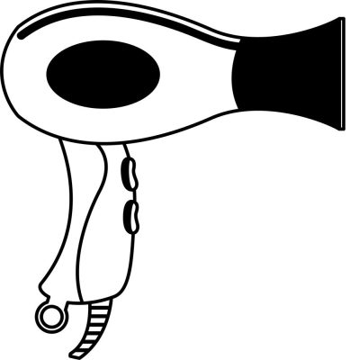 Hajszárító matrica fodrászatba