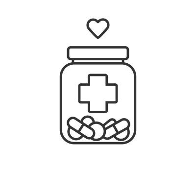 Gyógyszeres üveg piktogram matrica