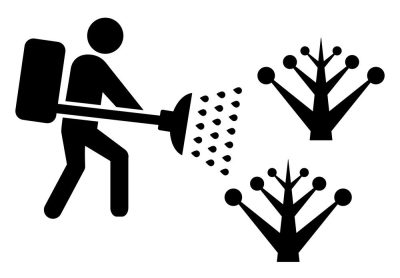 Növénypermet piktogram matrica