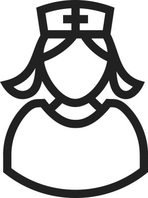 Nővér piktogram matrica