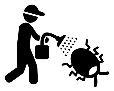 Permetező ember piktogram matrica