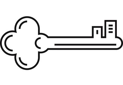 Régi kulcs piktogram matrica