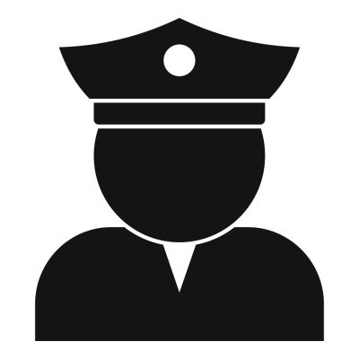 Rendőr piktogram matrica