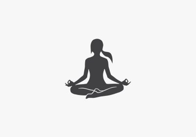 Yogázó nő jelzés matrica