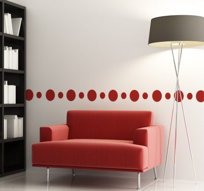 Fali pöttyös díszítés 30 db vegyesen