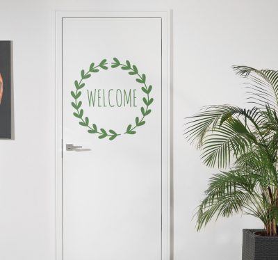 Welcome ajtó matrica