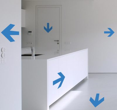 Nyíl padlómatrica szett 5 db