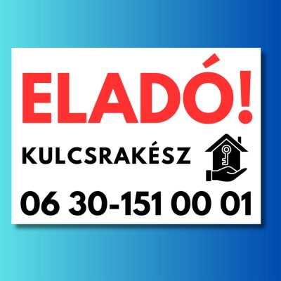 Kulcsrakész ingatlan eladó tábla