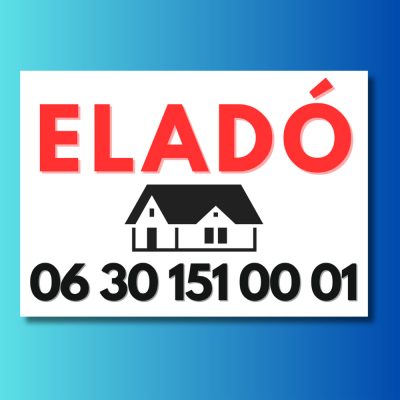 Általános eladó ingatlan tábla