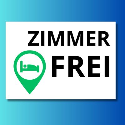 ZIMMER FREI tábla logóval