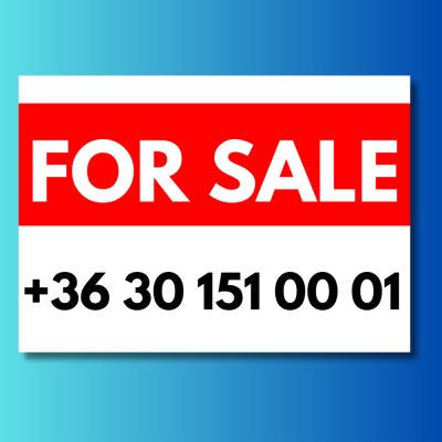 For sale műanyag tábla