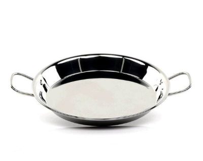 Paella tál, nemesacél 34 cm-es – indukciós, sütőben is használható prémium serpenyő