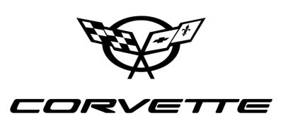 Corvette logó felirattal matrica