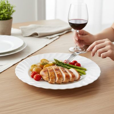 Trianon lapostányér 6 db-os 27,5 cm-es edzett opál üveg