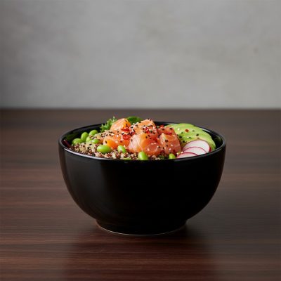 Diwali tál, 14,5 cm, 750 ml, 6 db-os csomag fekete, üveg