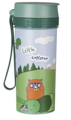 Rotho "Little explorer" műanyag ivóplack, kulacs gyerekeknek 0,4 L - zöld