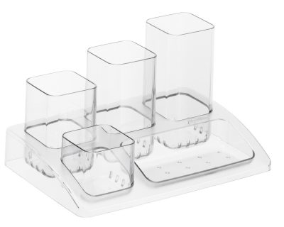 Rotho Soho műanyag, átlátszó írószer tároló