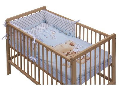 6 részes ágyneműgarnitúra kiságyhoz - Scarlett Grisi - kék 90 x 120 cm