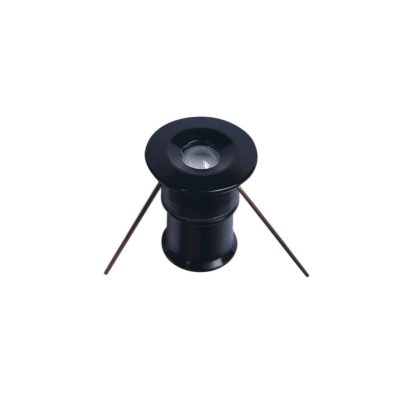 UNIVERSO Bútorba építhető lámpa DC:12v 1w 6500k IP65 Fekete D20x25mm kivágás:D15mm