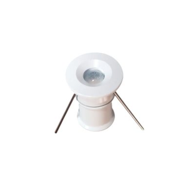 UNIVERSO Bútorba építhető lámpa DC:12v 1w zöld IP65 Fehér D20x25mm kivágás:D15mm