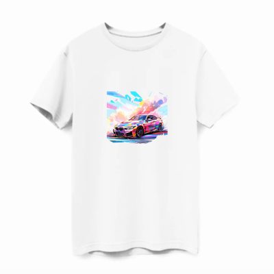 Sports car in color explosion póló fehér