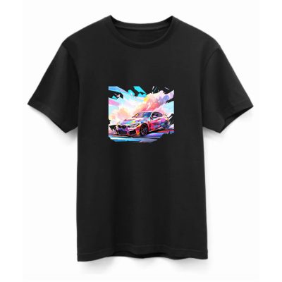 Sports car in color explosion póló fekete