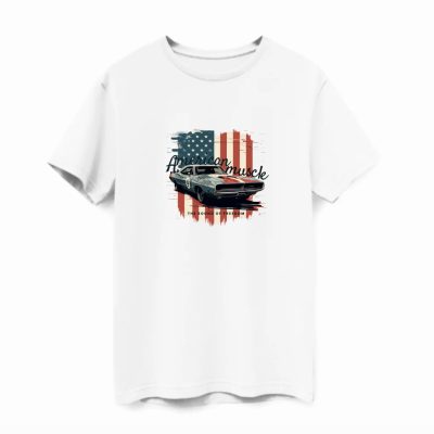 American muscle póló fehér