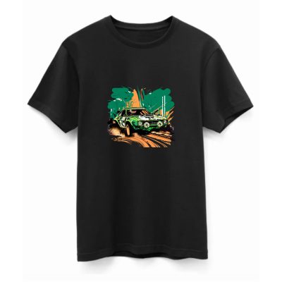 Rally green póló fekete