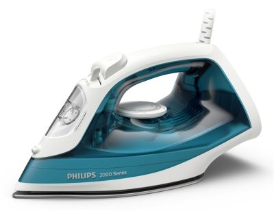 PHILIPS 2000 Series gőzölős vasaló, 2000 W, 25 g/perc folyamatos gőz, 100 g gőzlövet, tapadásmentes talp, 250 ml
