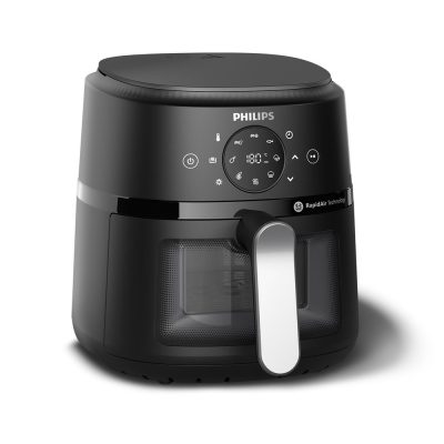 PHILIPS 2000 Series Airfryer, 3,2 l, ezüst, RapidAir technológia, betekintőablak, 13 elkészítési mód