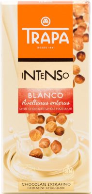 Trapa Intenso Mogyorós Fehér csokoládé tábla 175g