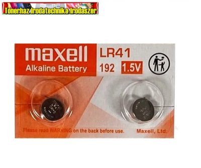 ELEM MAXELL GOMB LR41 (192,AG12,L1142)