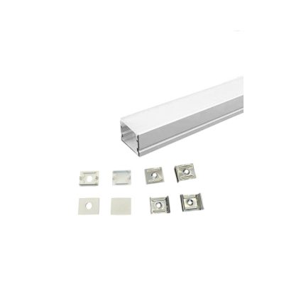 UNIVERSO LED fehér aluprofil, fehér fedlappal 20x16.5x2000mm 