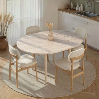 Viona bővíthető étkezőasztal – Beige Marble