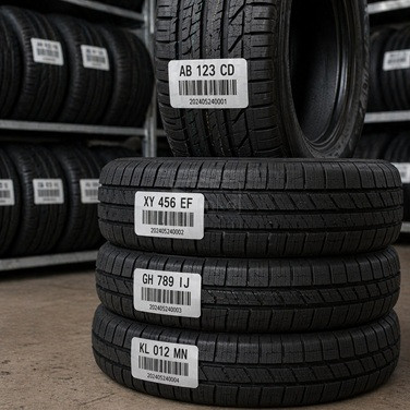 101,6x152,4mm direkt THERMO TOP gumiabroncs címke 1000 db/76gy - TYRE ADHESIVE extra erős ragasztó
