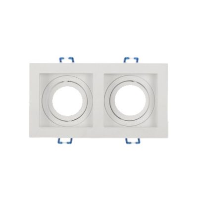UNIVERSO Süllyesztett spot lámpa 2xPAR16 foglalat nélkül IP20 Fehér 100x186x38mm kivágás:175x90mm