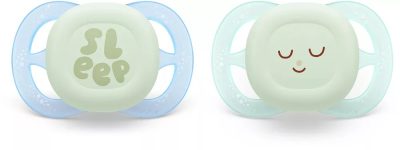 Philips AVENT SCF075/08 Játszócumi ultra start éjszakai 0-2hó 2 db - fiús