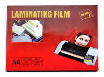 OKFilm lamináló fólia A4, 80 mikron - 100 db/doboz