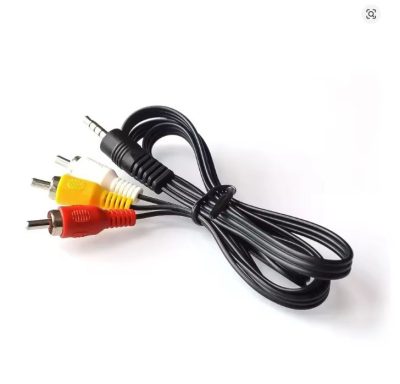 3,5 mm-es jack dugó apa - 3 RCA adapter, kiváló minőségű 3,5 mm-es - RCA apa audio-video AV kábel, vezetékkábel