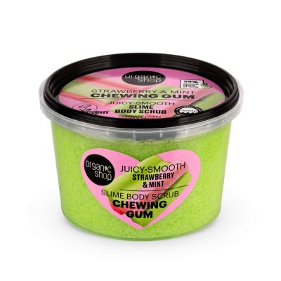Organic Shop “Rágógumi” Slime testradír eperrel és mentával, 250 ml