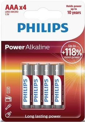 Philips Power Alkaline B4 AAA mikro E92 4 db (12/karton)