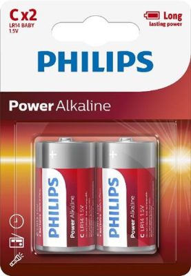 Philips Power Alkaline B2 C baby E93 2 db (12/karton)